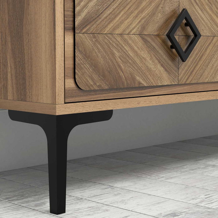 Hanah Home Samba - Conjunto de muebles de salón Nogal Hanah Home Samba - Conjunto de muebles de salón Nogal
